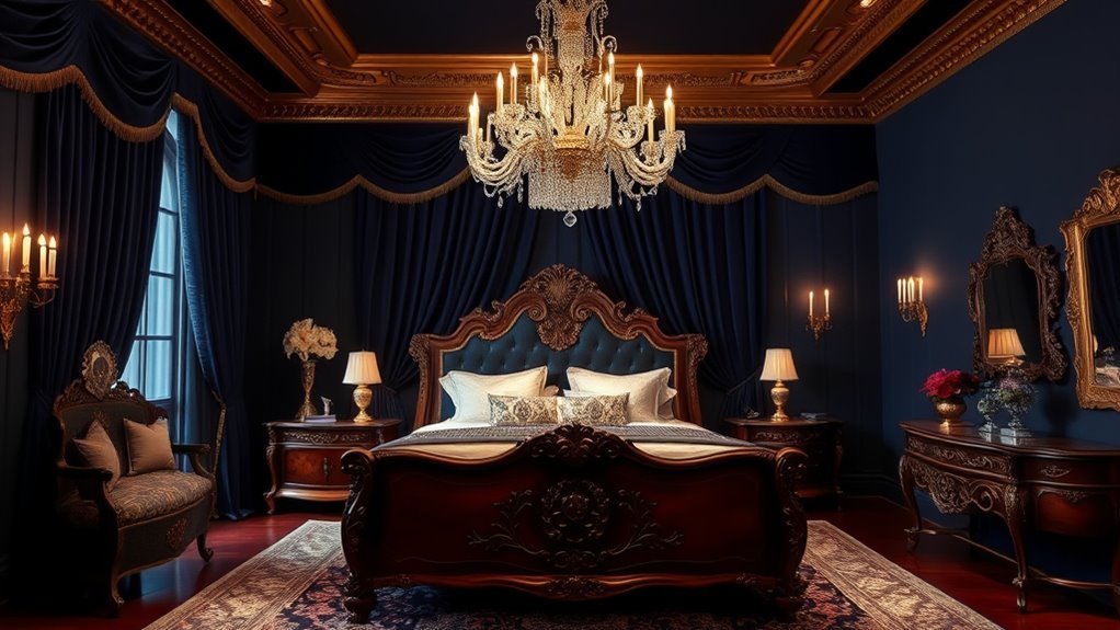 luxurious dark bedroom designs