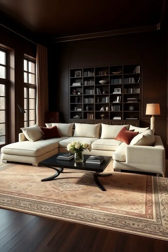 luxurious dark chocolate decor