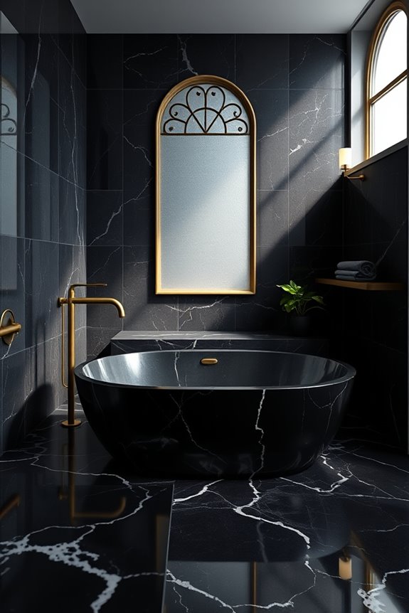 luxurious dark marble elegance