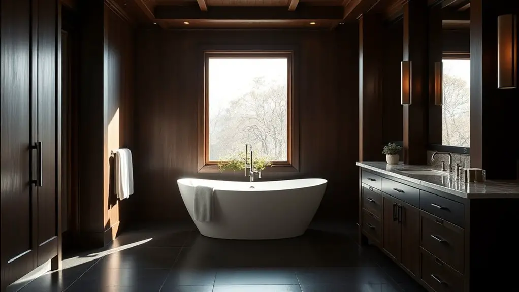 luxurious dark master bath