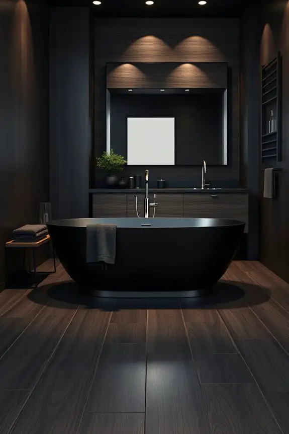 luxurious dark wood accents