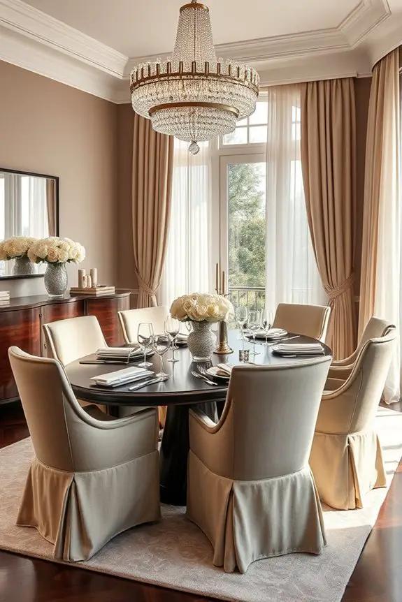 luxurious dining room fabrics