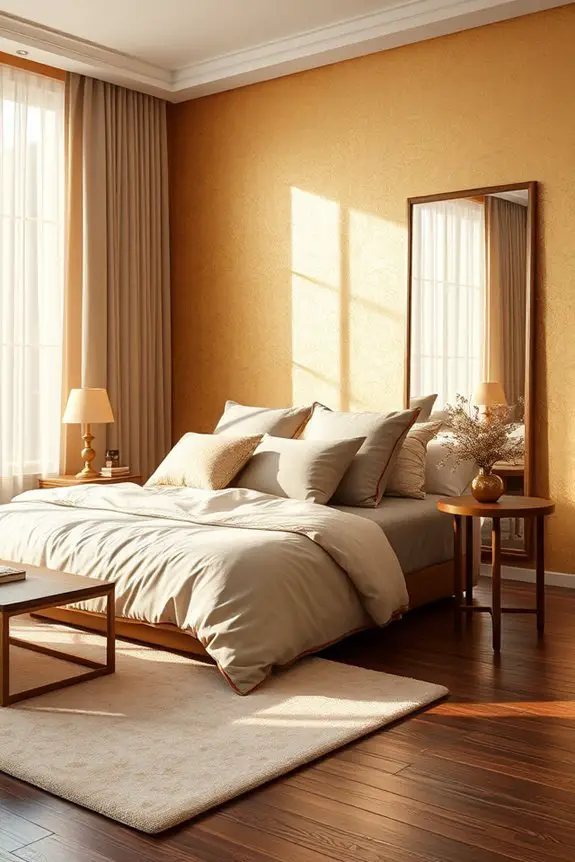 luxurious earthy gold accents
