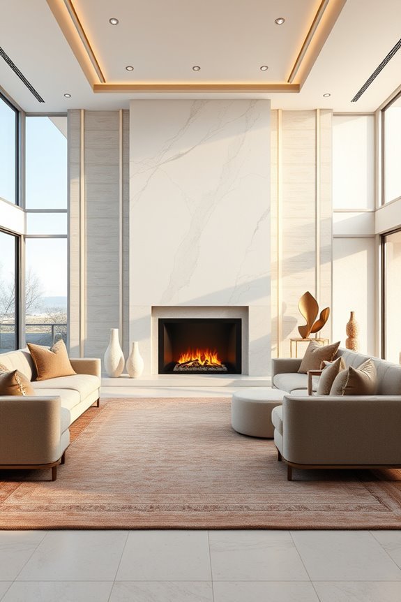 luxurious fireplace design elements