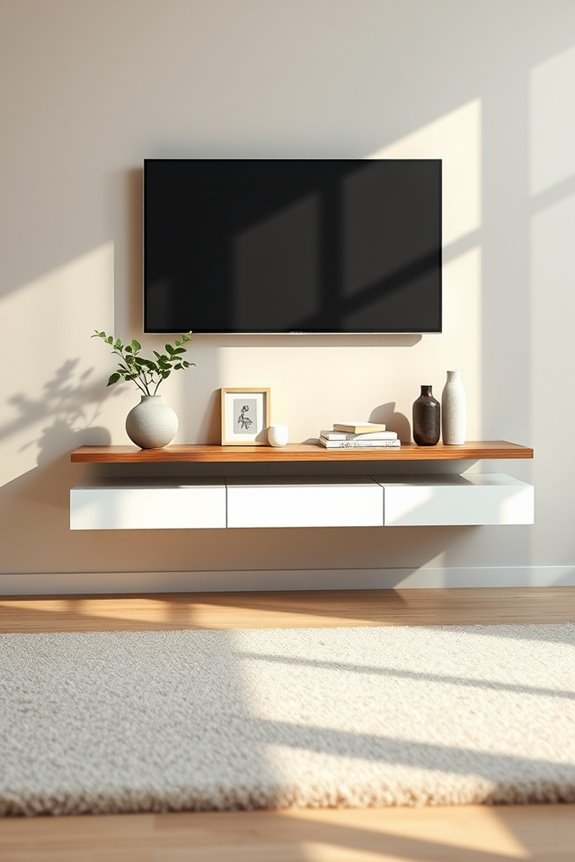 luxurious floating tv stands