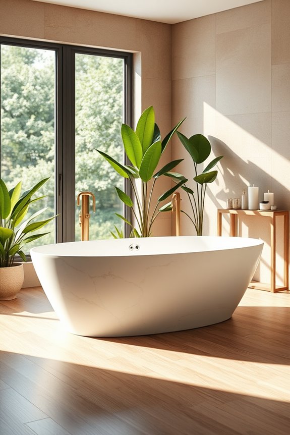 luxurious freestanding statement bathtub