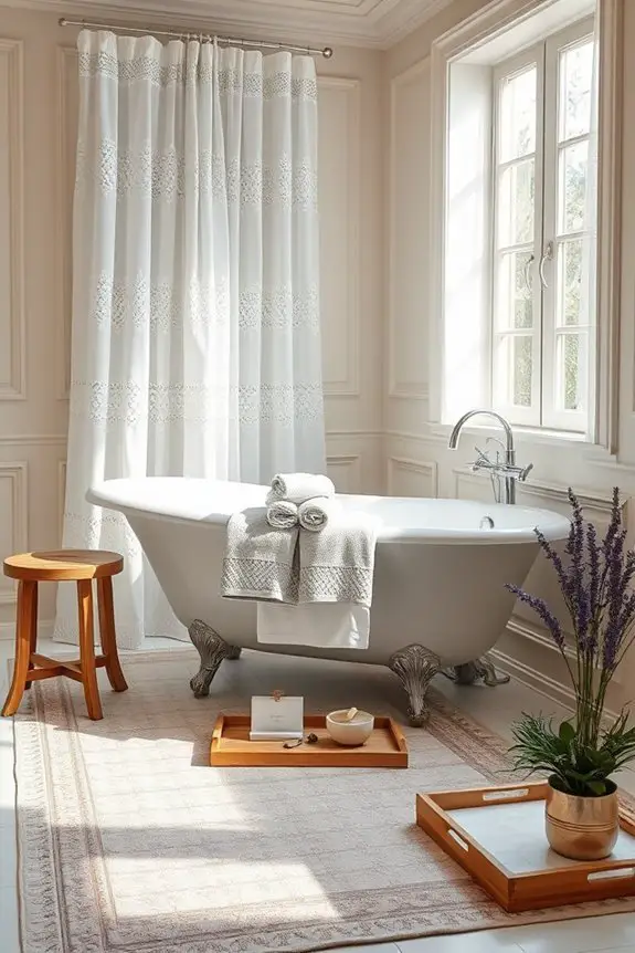 luxurious french bathroom textiles