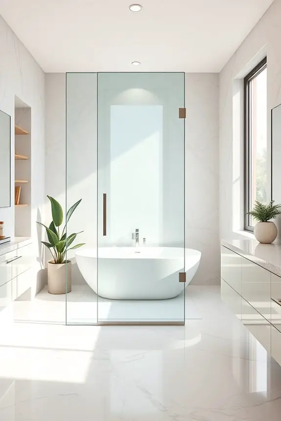 luxurious glass bathroom finishes