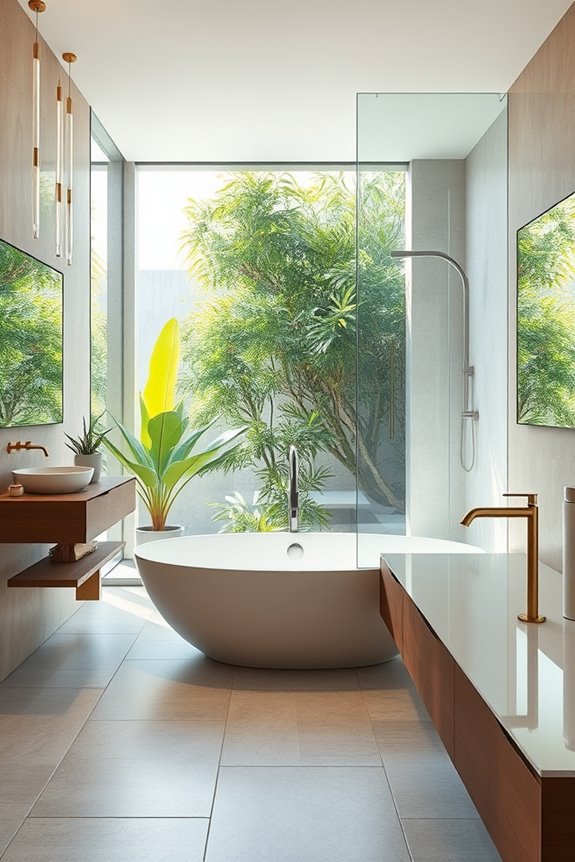 luxurious glass bathroom retreats