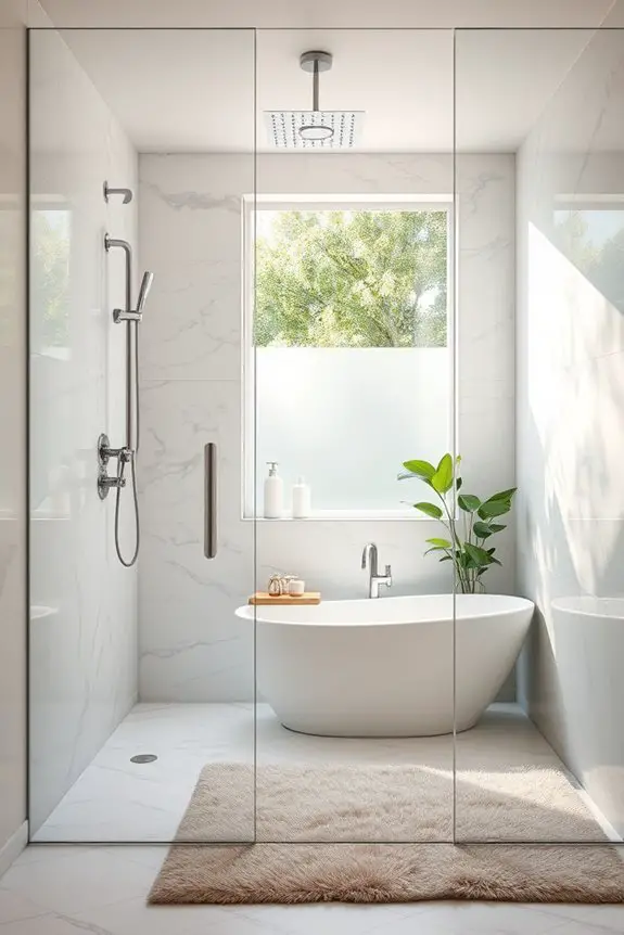 luxurious glass shower oasis