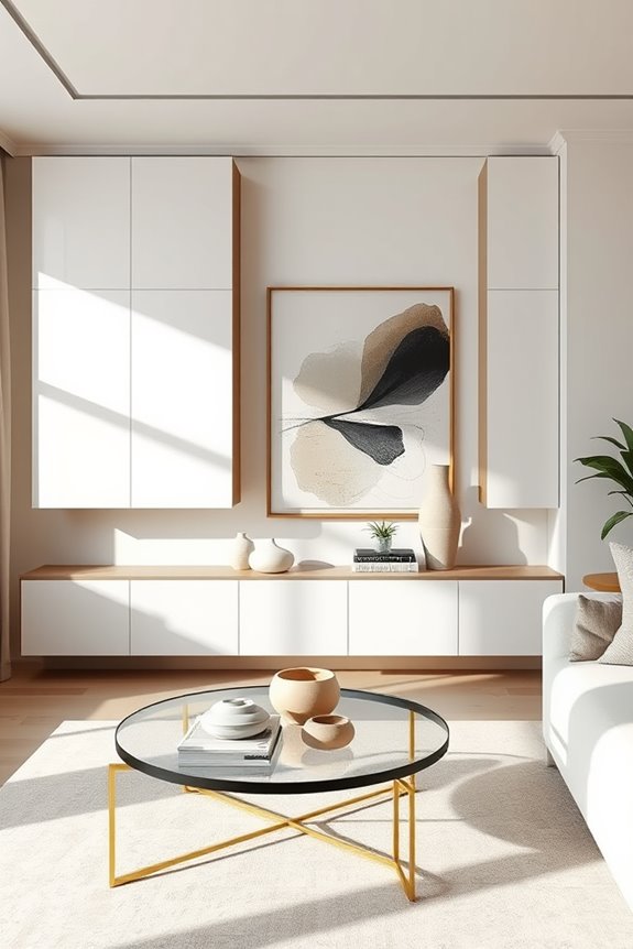 luxurious gold accented cabinets