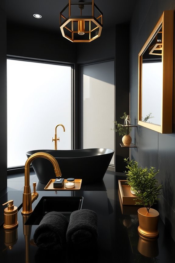 luxurious gold bathroom fixtures