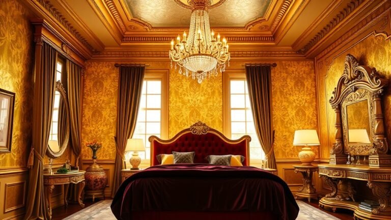 luxurious gold bedroom designs