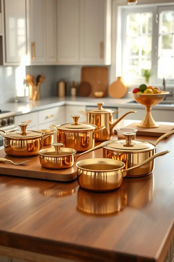 luxurious gold cookware maintenance