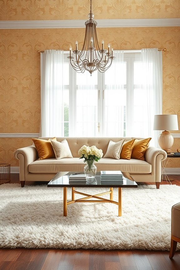 luxurious gold damask elegance