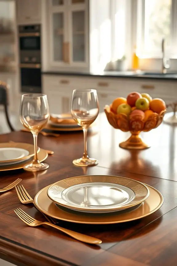 luxurious gold dining experience