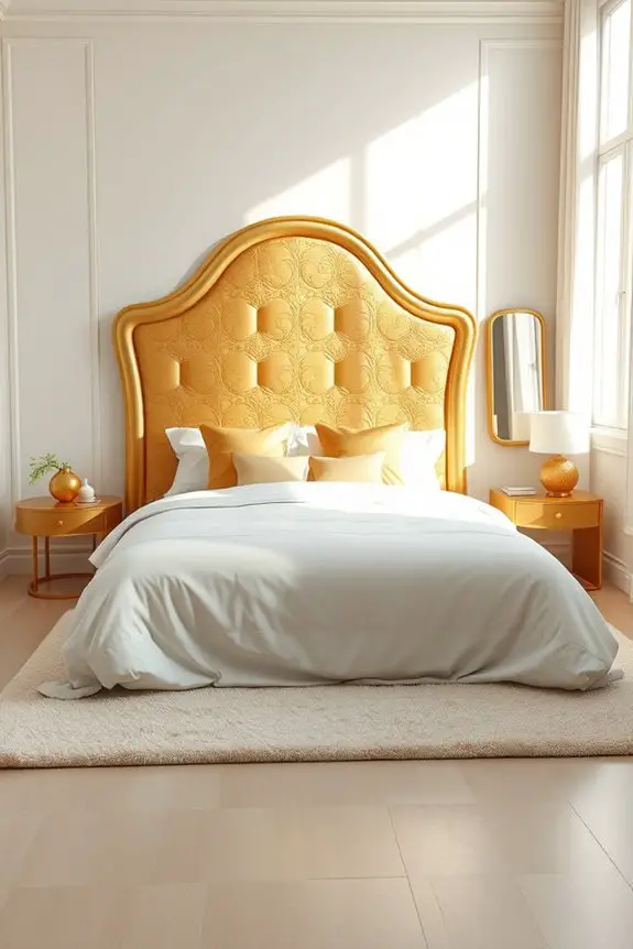 luxurious gold headboard styles