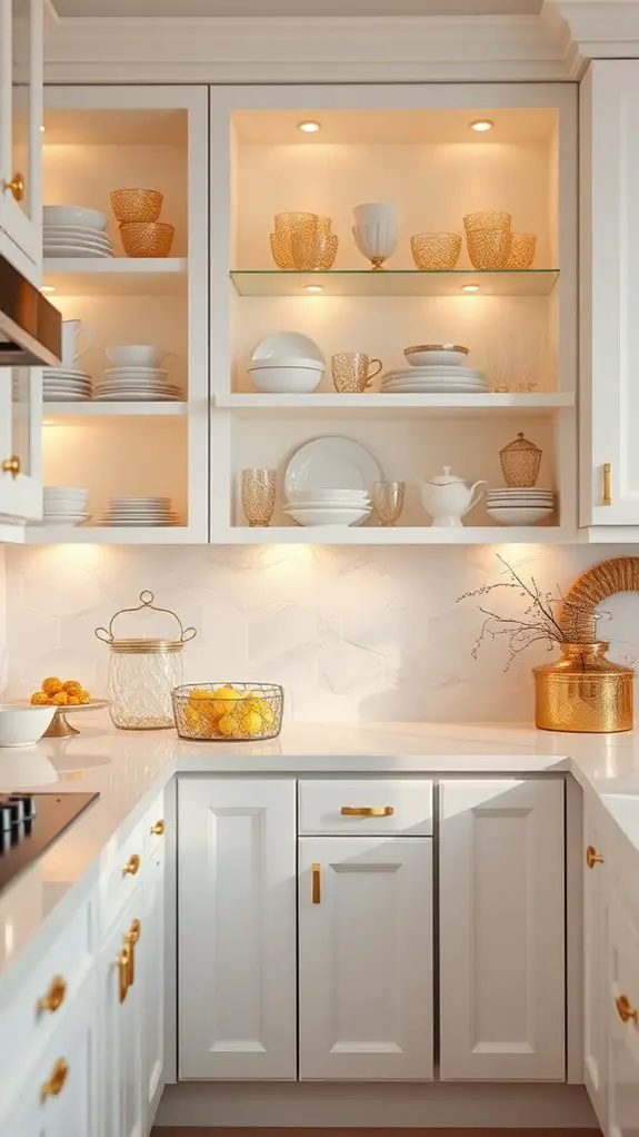 luxurious gold leaf accents