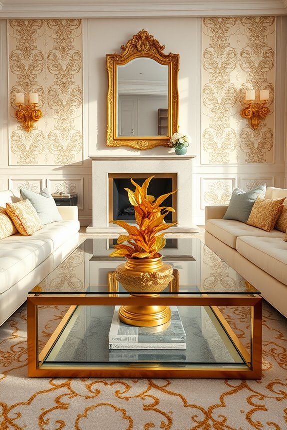 luxurious gold leaf decor
