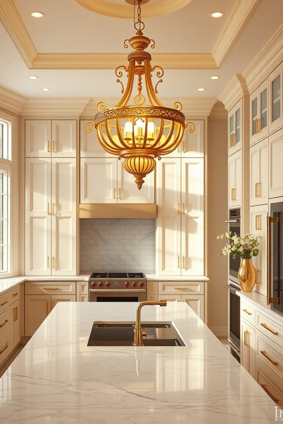 luxurious gold lighting fixtures