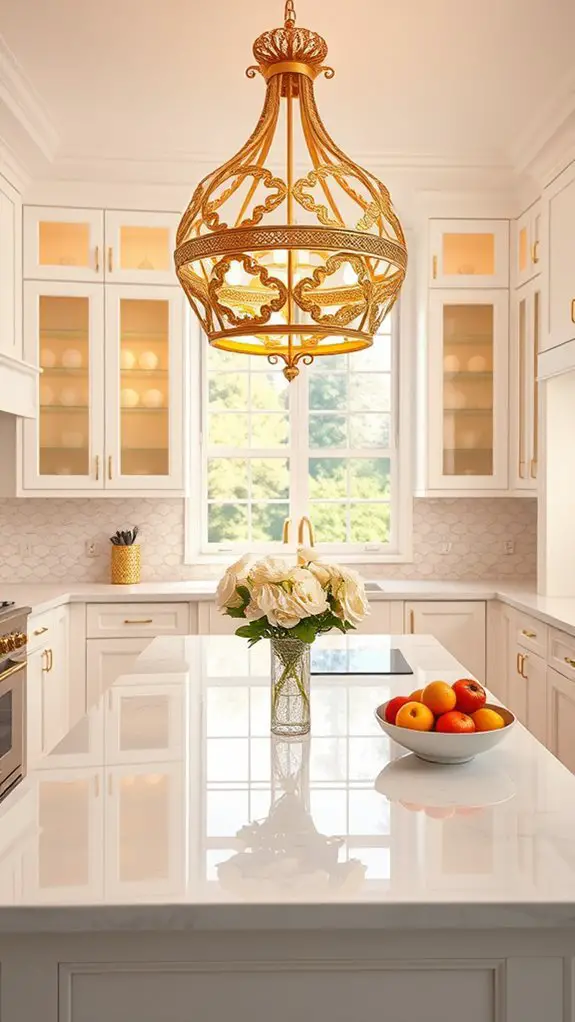 luxurious gold pendant lighting