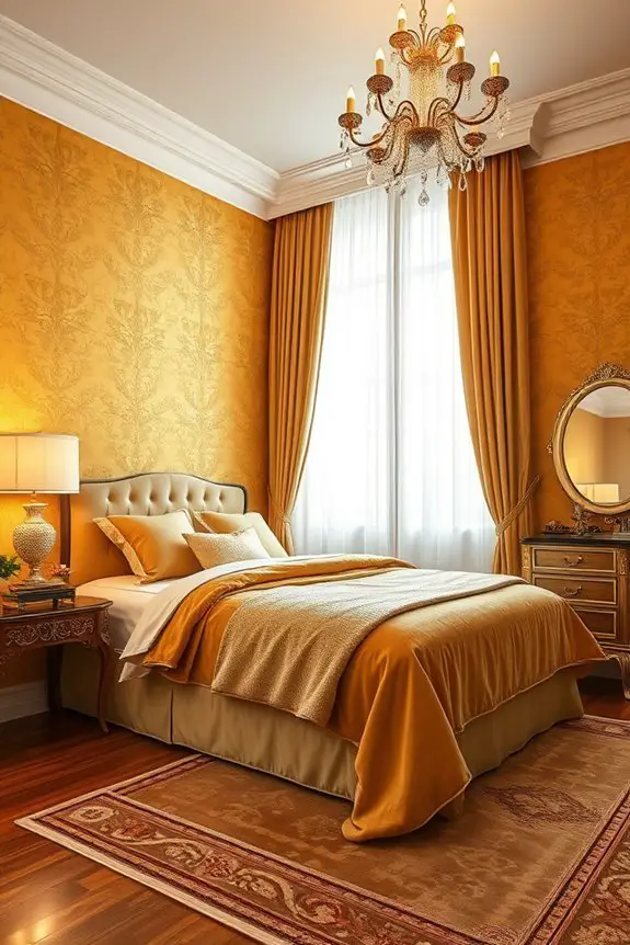 luxurious gold velvet elegance