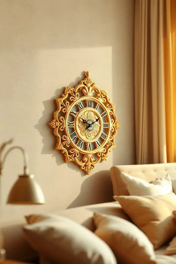 luxurious gold wall clocks