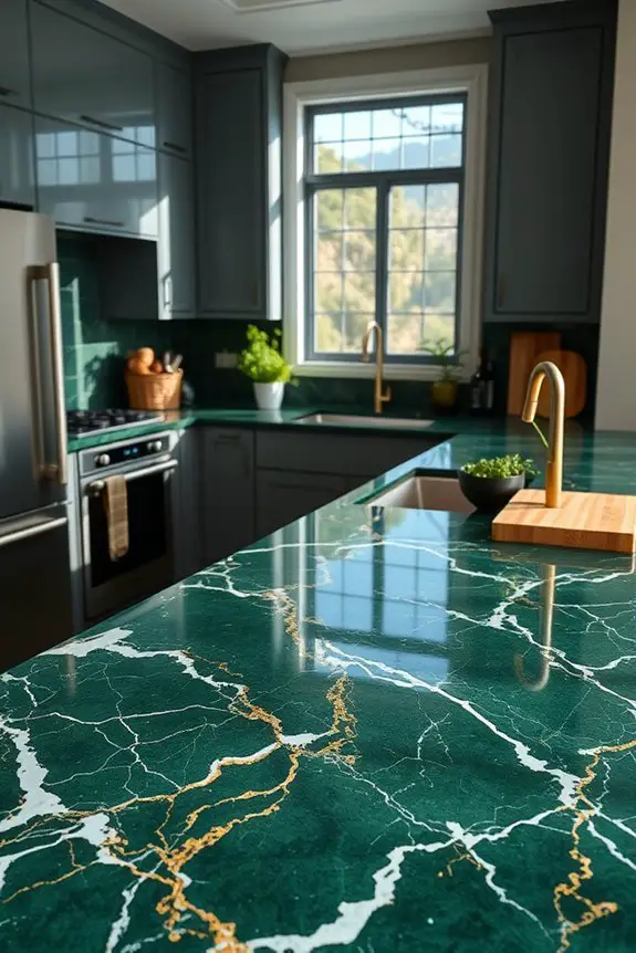 luxurious green marble elegance