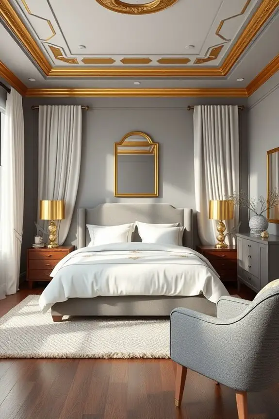 luxurious grey and gold