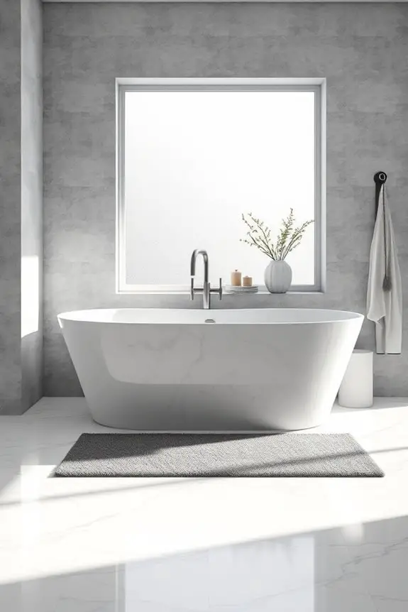 luxurious grey bathtub surrounds