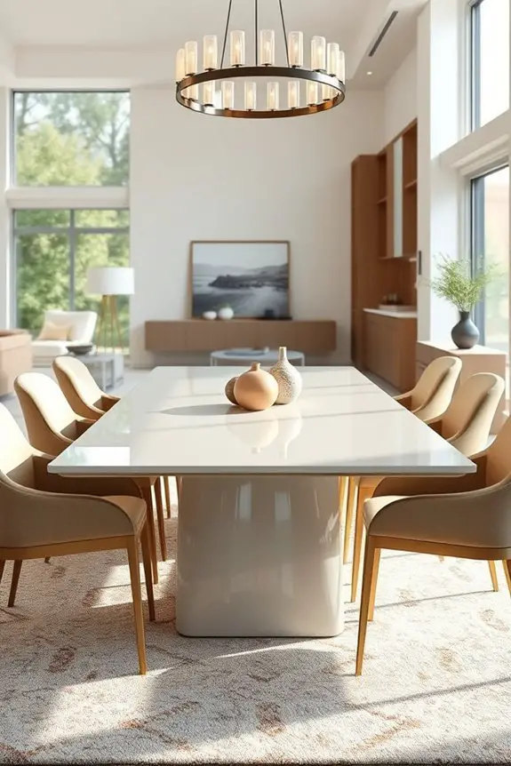 luxurious high gloss dining table