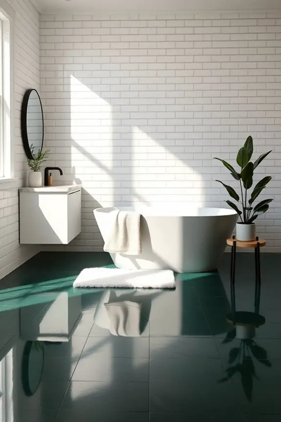 luxurious hunter green tiles