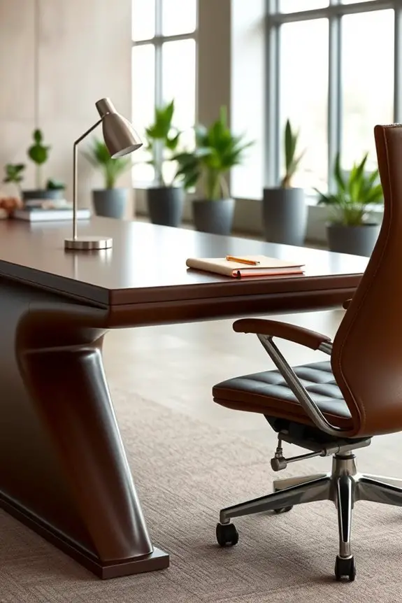luxurious leather office table