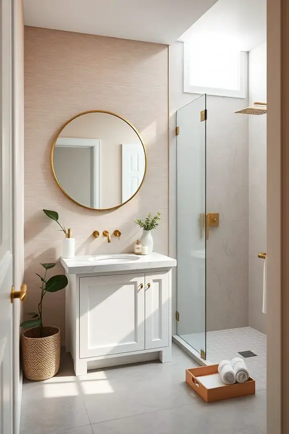 luxurious marble and brass