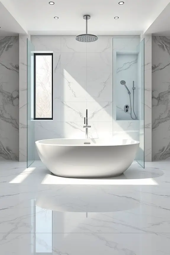 luxurious marble bathroom surrounds