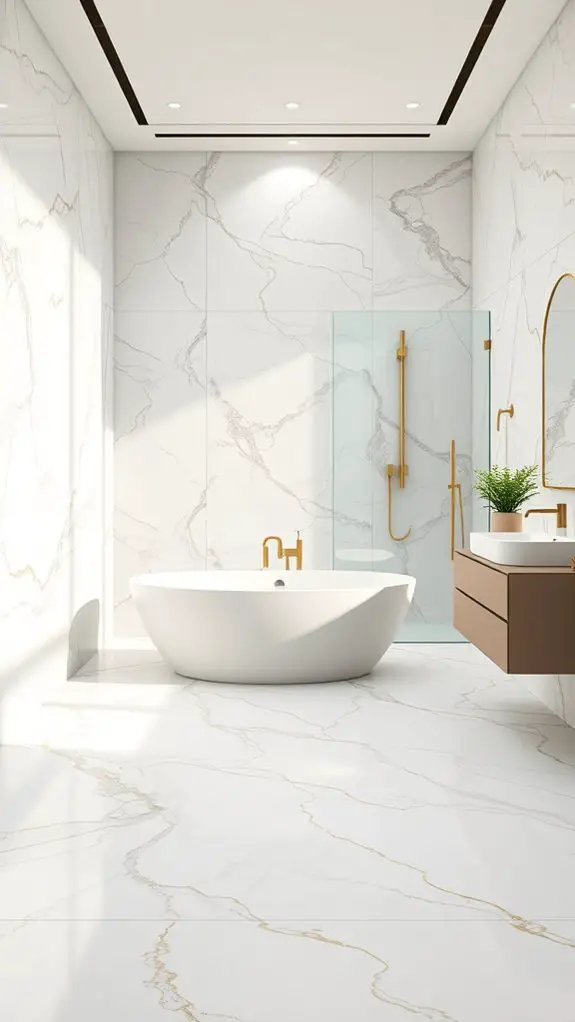luxurious marble effect tiles