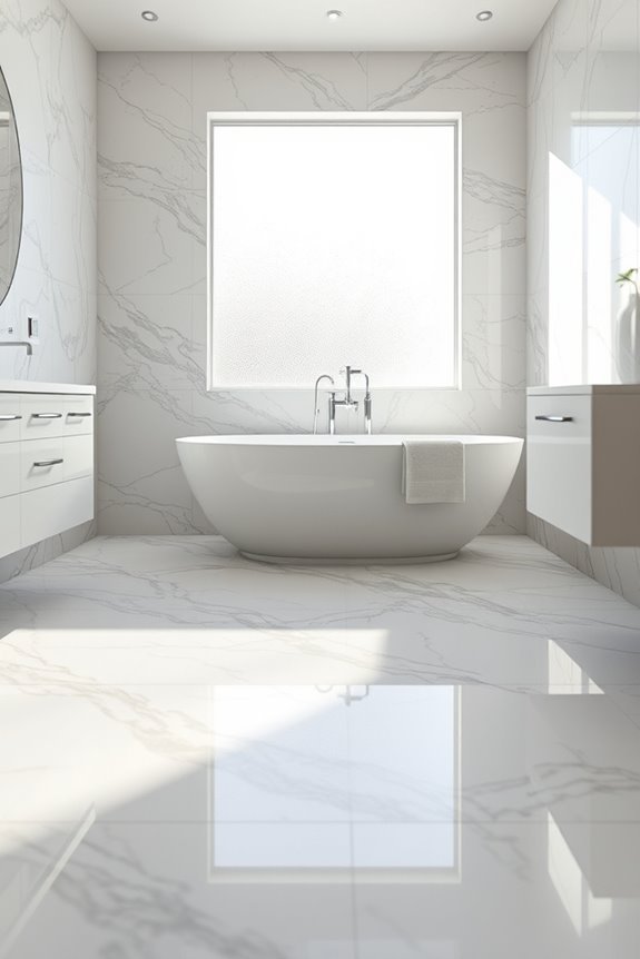 luxurious marble effect tiles