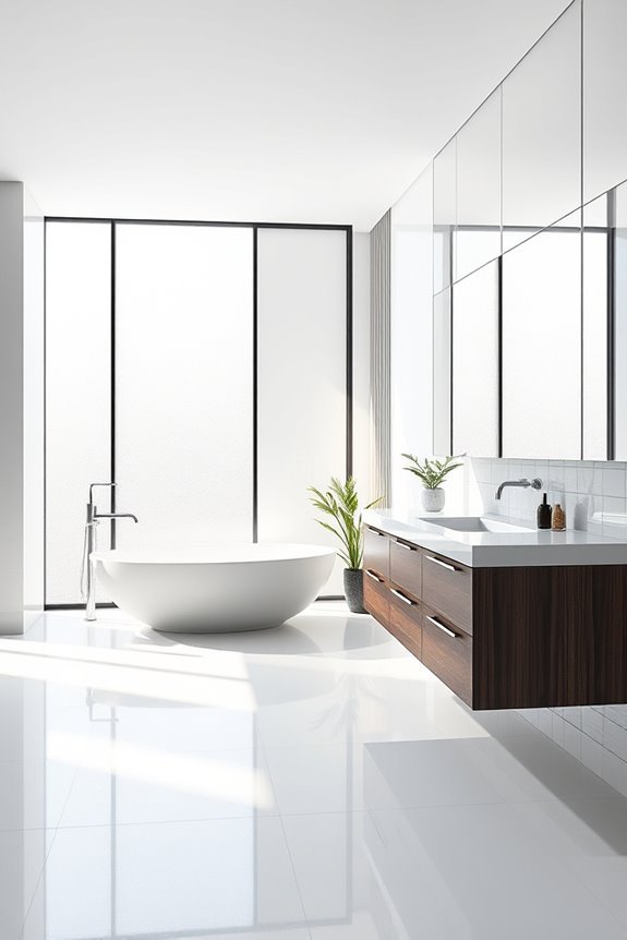 luxurious minimalist bathroom retreat