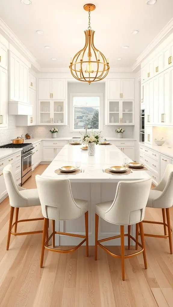 luxurious open concept kitchen