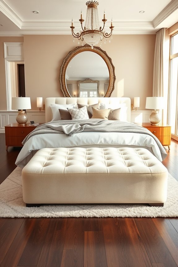 luxurious ottoman enhances style