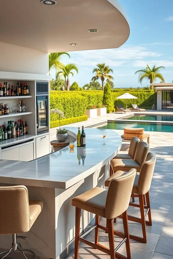 luxurious outdoor bar experience
