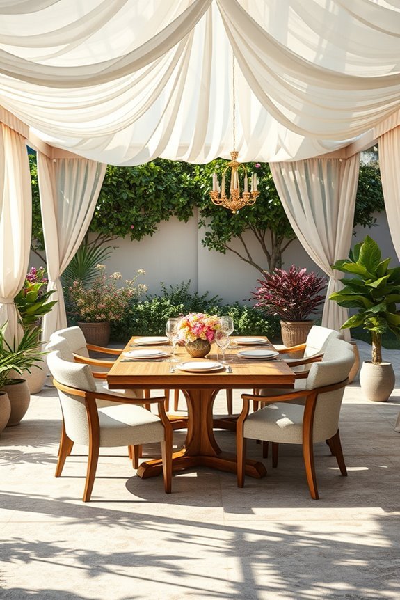 luxurious outdoor dining oasis