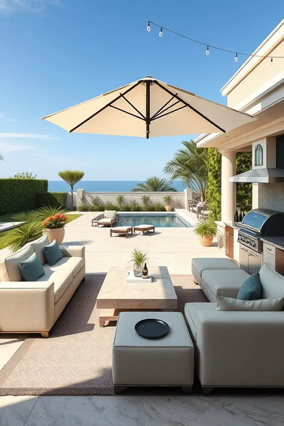 luxurious outdoor relaxation oasis