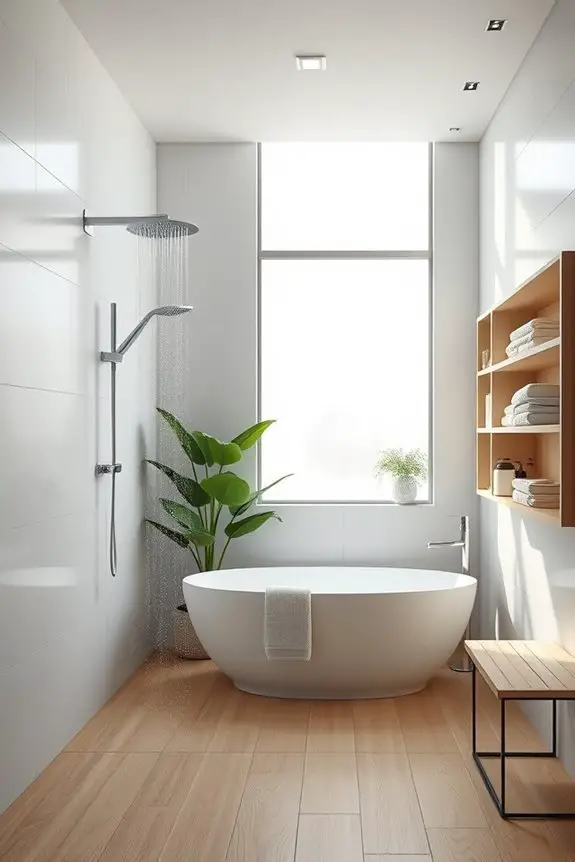 luxurious rainfall shower experience