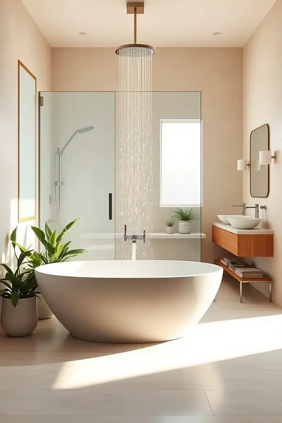 luxurious rainfall shower experience