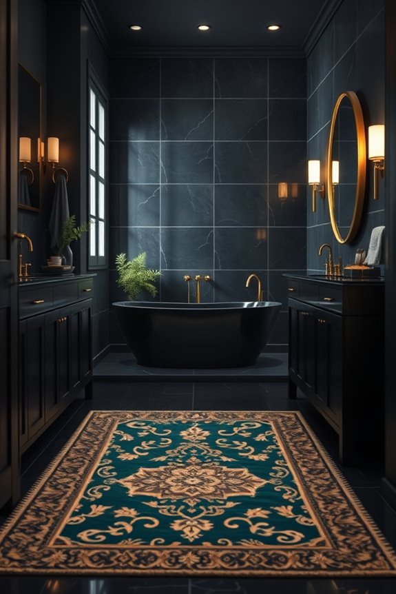 luxurious rugs elevate bathrooms