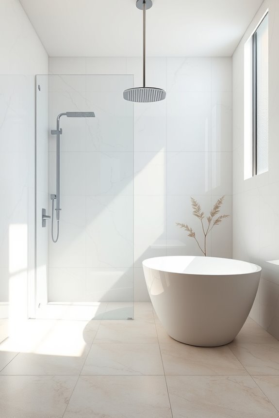 luxurious seamless shower tiles