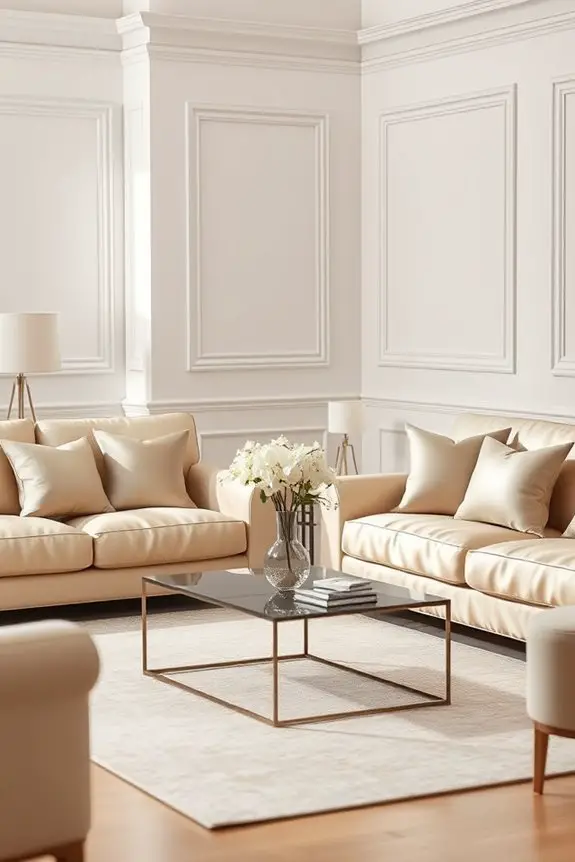 luxurious silk satin sofas