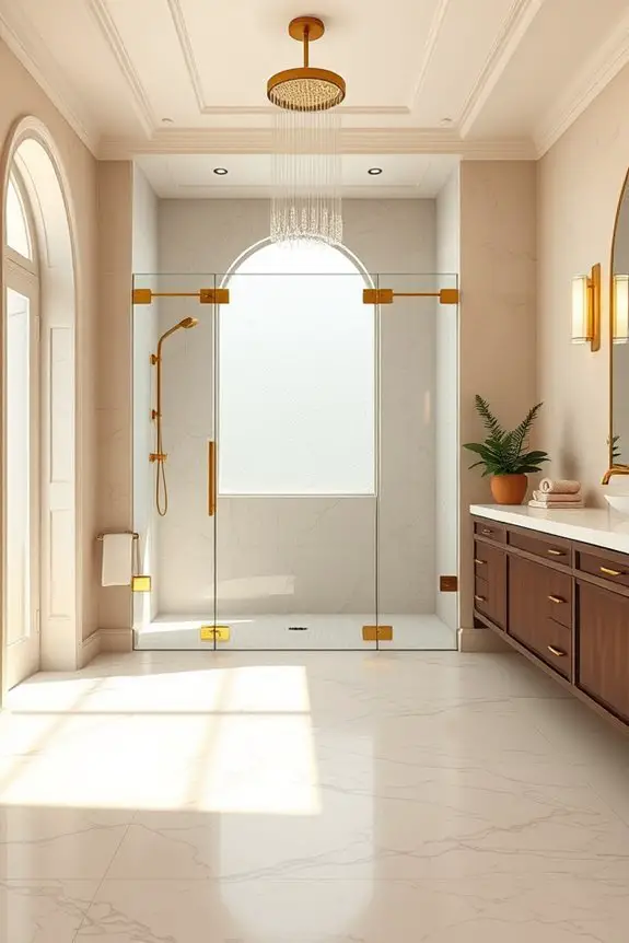 luxurious spa like showers