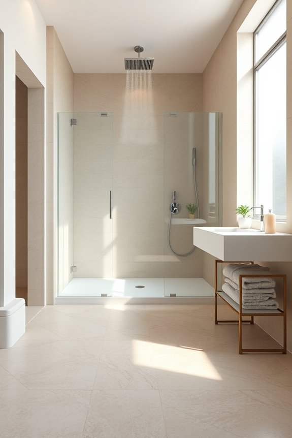 luxurious steam shower retreat